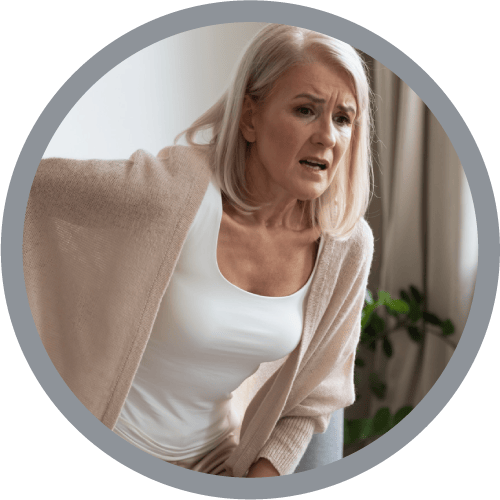 Žena trpiaca postmenopauzálnou osteoporózou – TYP I