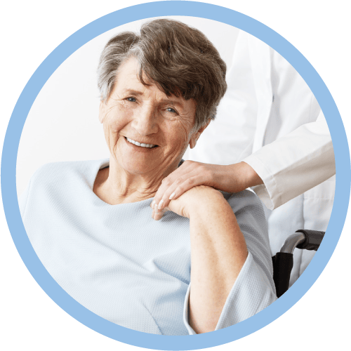 Žena trpiaca senilnou osteoporózou – TYP II